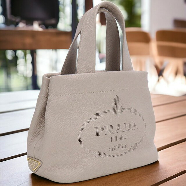 ＼21日10時まで★17,860円OFFクーポン！全品10%OFF／【中古】 プラダ トートバッグ レディース ブランド PRADA トートバッグ レザー 1BG390 2DKV F0NZ2 ベージュ バッグ