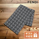 フェンディ マフラー（メンズ） 【あす楽対応】 フェンディ マフラー メンズ FENDI イタリア FXS124 ブラック ホワイト系 小物