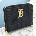 【中古】 コインケース バーバリー レディース BURBERRY ローラ キルティング ジップウォレット レザー 8049292 ブラック 財布 小銭入れ 小さ...