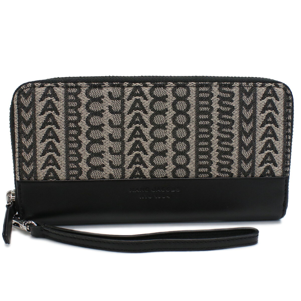 マークジェイコブス 長財布ラウンドファスナー レディース MARC JACOBS コットン・ポリエステル ベトナム S180M12FA22 BEIGE MULTI ベージュ系 ブラック 財布 ウォレット ブランド 高級 おしゃれ プレゼント 実用的