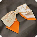 \さらに+4倍★今だけ!!/【中古】 エルメス バレッタ レディース ブランド HERMES グルネル PM オレンジ ヘアアクセサリー