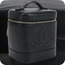 【中古】 化粧ポーチ シャネル バニティ-バッグ レディース CHANEL ココマーク バニティ-バッグ ブラック バッグ 持ち歩き 小さめ 小物入れ ブランド...