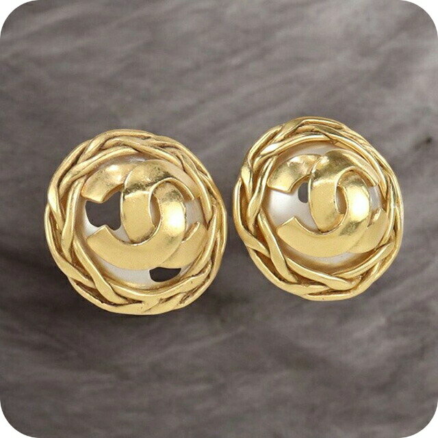 【中古】 シャネル イヤリング レディース ブランド CHANEL ヴィンテージ イヤリング CH70103 ゴールド アクセサリー