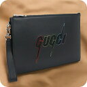 \さらに+4倍★今だけ!!/【中古】 グッチ クラッチバッグ ユニセックス ブランド GUCCI ブレード エンブロイダリー レザー 597678 ブラック バッグ