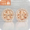 \さらに+4倍★今だけ!!/ トリーバーチ ピアス レディース ブランド TORY BURCH MILLER PAVE 53422 ROSE GOLD/CRYS...