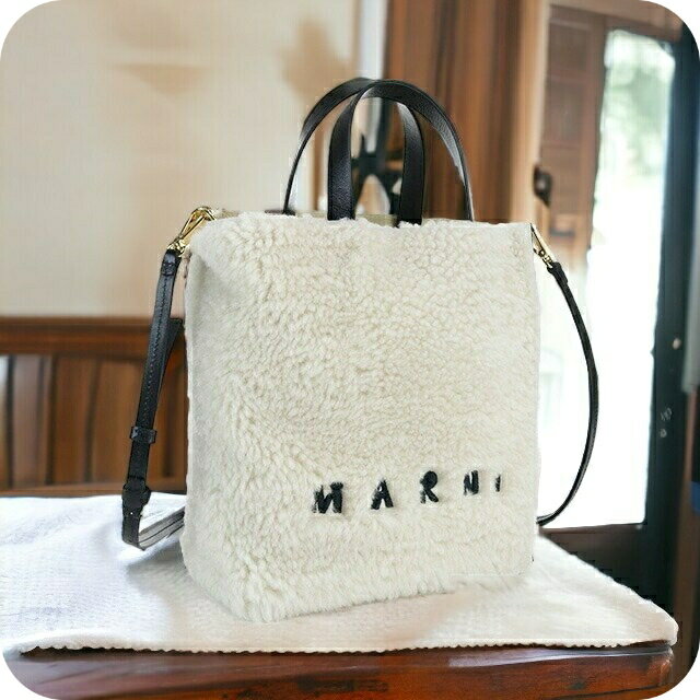 乐天商城 - マルニ トートバッグ レディース MARNI ラム、レザー イタリア SHMP0018L1 ピンク系 バッグ