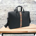 \2000円OFF+全品5倍★7/10限定/ ポール・スミス ブリーフケース メンズ Paul Smith レザー タイ M1A6603 BLACK ブラック ...