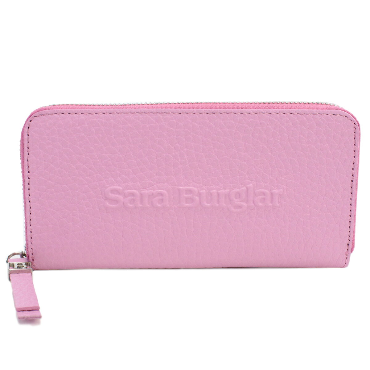 サラバーグラー 長財布ラウンドファスナー レディース Sara Burglar BUFALO LOGO レザー イタリア 110L GLICINE ピンク系 財布 ウォレット ブランド 高級 おしゃれ プレゼント 実用的