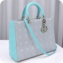 【中古】 ディオール トートバッグ レディース ブランド Dior レディディオール バイカラー 2WAYハンドバッグ CD88326 グレー バッグ 軽量 手...