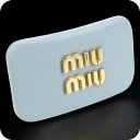 【中古】 ミュウミュウ バレッタ レディース ブランド MIUMIU ロゴ 5IF093 038 F0012 ブルー ヘアアクセサリー
