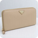 \さらに+4倍★今だけ!!/【中古】 プラダ 長財布ラウンドファスナー レディース ブランド PRADA サフィアーノトライアングル ジップアラウンド長財布 レ...