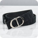 【中古】 ディオール ベルト メンズ ブランド Dior ディオール オブリーク CD アイコンベルト CD89759 ブラック 小物