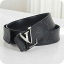【中古】 ルイヴィトン ベルト メンズ ブランド LOUIS VUITTON エクリプス LVイニシャル40MMリバーシブル LV89623 ブラック 小物