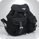 【中古】 プラダ リュック レディース ブランド PRADA バックパック 1BZ811 VAA 002 ブラック バッグ 旅行 高級 おしゃれ プレゼント 女...