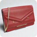 \さらに+4倍★今だけ!!/【中古】 フェンディ チェーンウォレット レディース ブランド FENDI バグズアイ レザー 8M0346 レッド 財布