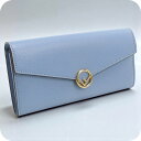 \8/1限定★全品10%OFFクーポン+さらに3倍/【中古】 フェンディ 長財布ニ折小銭入付き レディース ブランド FENDI エフ イズ フェンディ コンチネンタル財布 レザー 8M0251 ブルー 財布