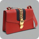 \7/15は全品10倍★さらに+7倍/【中古】 グッチ ショルダーバッグ レディース ブランド シルヴィ レザー 421882 レッド バッグ 斜めがけ 高級 おしゃれ プレゼント 女性 実用的 かわいい