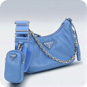 【中古】 プラダ ショルダーバッグ レディース ブランド PRADA チェーン PR92301 ブルー バッグ 斜めがけ 高級 おしゃれ プレゼント 女性 実用的 かわいい