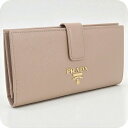 【中古】 プラダ 長財布ニ折小銭入付き レディース ブランド PRADA サフィアーノマルチカラー財布 PR93167 ピンク 財布