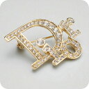 【中古】 ディオール ブローチ レディース ブランド Dior ロゴ ゴールド 小物