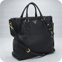 【中古】 プラダ トートバッグ レディース ブランド PRADA 2WAY PR92633 ブラック バッグ 軽量 手提げ 高級 おしゃれ プレゼント 女性 実用的 かわいい
