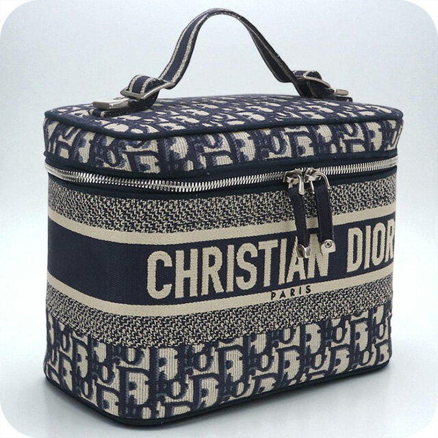 【中古】 ディオール ハンドバッグ レディース ブランド Dior ディオール オブリーク S5480VRIW ネイビー バッグ 軽量 小さめ 手提げ 高級 おしゃれ プレゼント 女性 実用的 かわいい