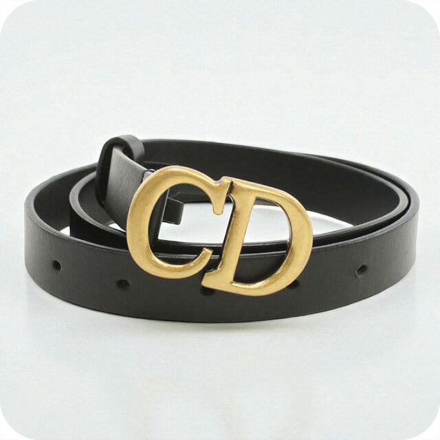 【中古】 ディオール ベルト レディース ブランド Dior サドル B0445CWGH M900 ブラック 小物