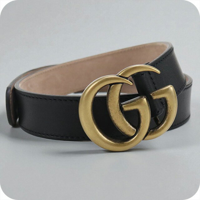 【中古】 グッチ ベルト キッズ ブランド GUCCI ダブルG チルドレンズ レザーベルト レザー ...