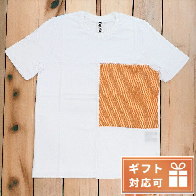 バーク Tシャツ メンズ Bark コットン100％ イタリア 71B8706 ORANGE ホワイト系-オレンジ系 ファッション 選べるモデル 父の日 プレゼント 実用的