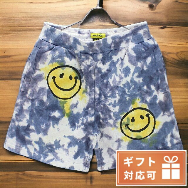 マーケット ハーフパンツ メンズ MARKET コットン100%裏起毛 パキスタン 395000318 YELLOW BLUE TIEDYE マルチカラー ファッション 選べるモデル 父の日 プレゼント 実用的