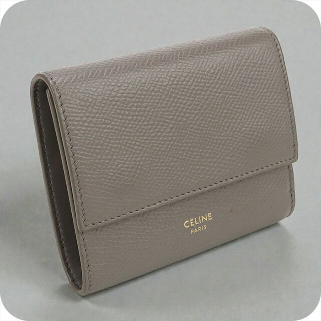 【中古】 セリーヌ 三つ折り財布 レディース ブランド CELINE トリフォールドウォレット 10B573GTH 38SI グレー 財布 ウォレット 高級 おしゃれ プレゼント 実用的