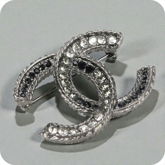 【中古】 シャネル ブローチ レディース ブランド CHANEL ココマーク グレー 小物