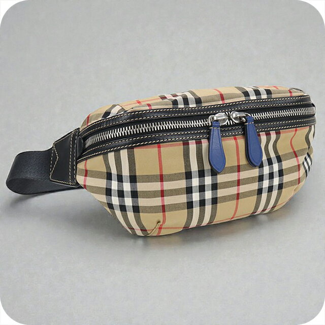 【中古】 バーバリー ボディバッグ メンズ ブランド BURBERRY ノバチェック ベルトバッグ ベージュ バッグ 斜めがけ 軽量 小さめ ブランド 高級 おしゃれ プレゼント 男性 実用的 かっこいい