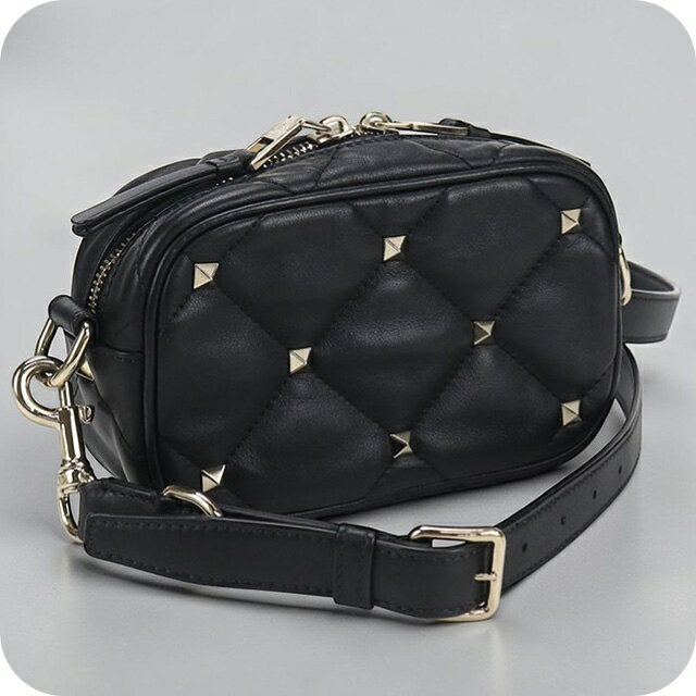 樂天商城 - 【中古】 ヴァレンティノ 斜め掛け ショルダーバッグ レディース ブランド VALENTINO ロックスタッズ ブラック バッグ
