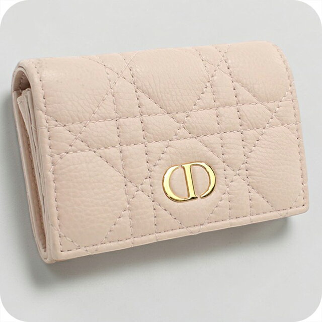 CHRISTIAN DIOR - 【中古】 ディオール 小銭入れ レディース ブランド Dior ディオールカロ グリシンウォレット S5132UWHC ピンク