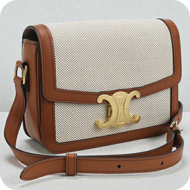 乐天商城 - 【中古】 セリーヌ 斜め掛け ショルダーバッグ レディース ブランド CELINE トリオンフ クラシック トリオンフバッグ ベージュ バッグ