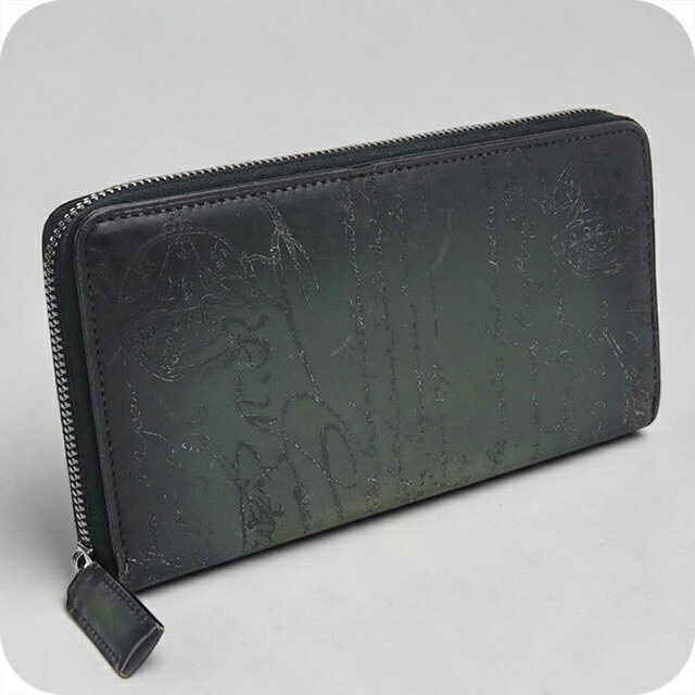 樂天商城 - 【中古】 ベルルッティ 長財布ラウンドファスナー メンズ ブランド BERLUTI イタウバ ロングジップウォレット グリーン