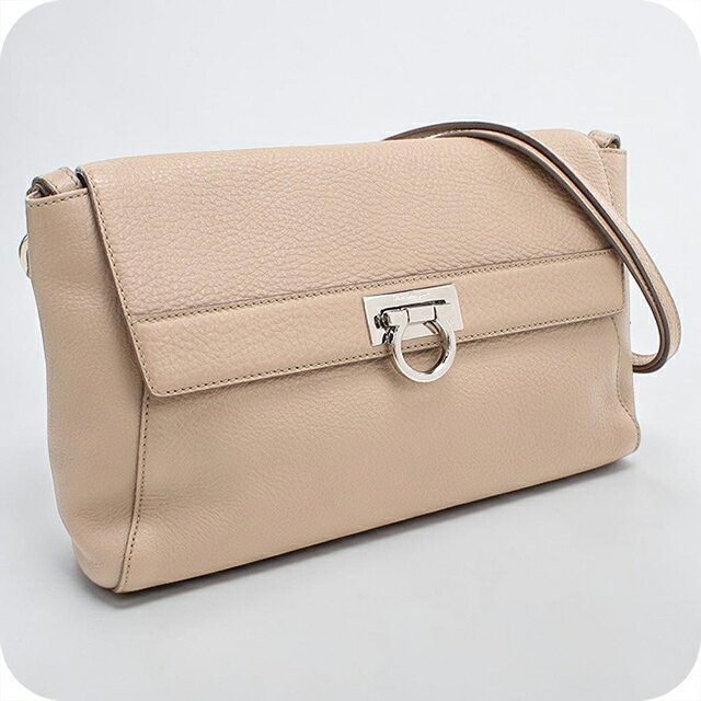 ＼10/7はラッキーDAY★ななぷれ感謝祭／ 【中古】 フェラガモ ショルダーバッグ レディース ブランド FERRAGAMO ガンチーニアビー 21 D647 ピンク 斜めがけ 高級 おしゃれ プレゼント 女性 実用的 かわいい nanaple-10159592 腕時計のななぷれ パッケージ画像