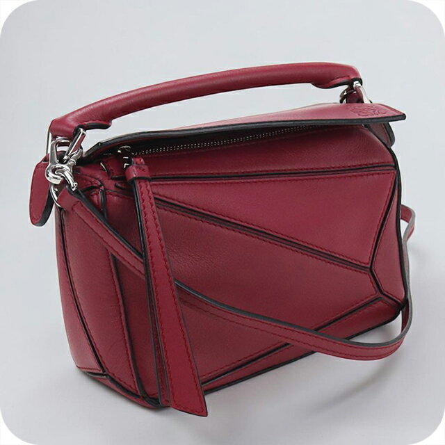 乐天商城 - 【中古】 ロエベ ハンドバッグ レディース ブランド LOEWE パズル パズルバッグミニ 2WAY レッド 軽量 小さめ 手提げ 高級 おしゃれ プレゼント 女性 実用的 かわいい