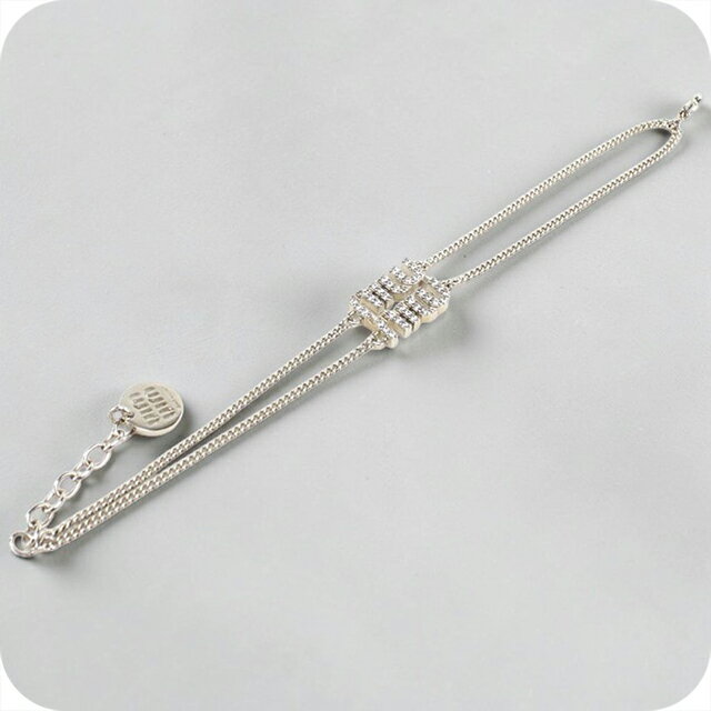 樂天商城 - ＼10%OFFクーポン★GW限定／【中古】 ミュウミュウ ブレスレット レディース ブランド MIUMIU 5IB567 シルバー アクセサリー