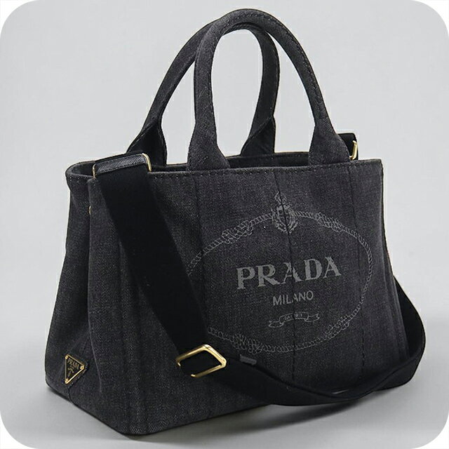 樂天商城 - ＼4/25限定★2000円OFF+さらに14倍／【中古】 プラダ トートバッグ レディース ブランド PRADA カナパ 2WAY 1BG439 ブラック 軽量 手提げ 高級 おしゃれ プレゼント 女性 実用的 かわいい