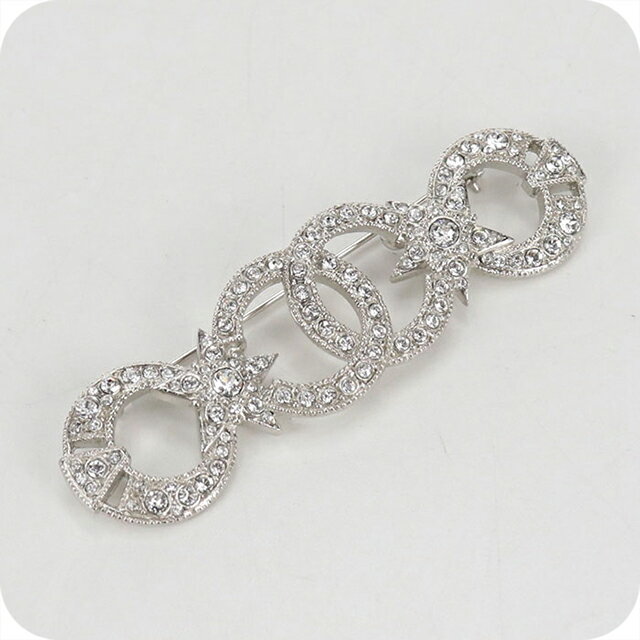 乐天商城 - 【中古】 シャネル ブローチ レディース ブランド CHANEL ココマーク ラインストーン シルバー アクセサリー