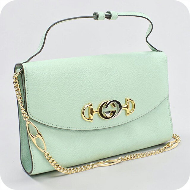 GUCCI - 【中古】 グッチ ハンドバッグ レディース ブランド GUCCI ズゥミ 2WAY レザー 572375 グリーン 軽量 小さめ 手提げ 高級 おしゃれ プレゼント 女性 実用的 かわいい