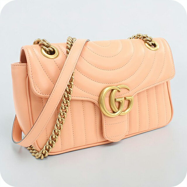 乐天商城 - ＼6/15限定★全品10倍+最大100%還元／【中古】 グッチ ショルダーバッグ レディース ブランド GUCCI GGマーモント ミディアム ショルダーバッグ 443497 ピンク 斜めがけ 高級 おしゃれ プレゼント 女性 実用的 かわいい