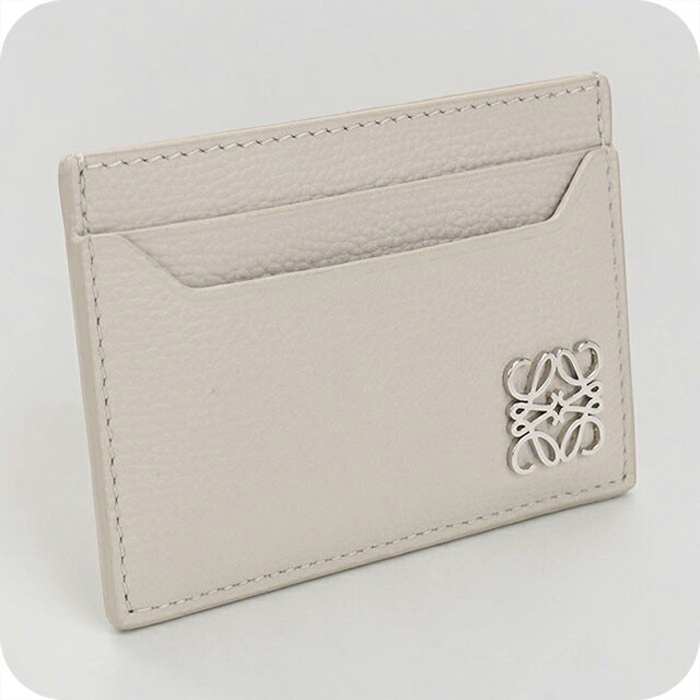 乐天商城 - 【中古】 ロエベ カードケース コンパクト レディース ブランド LOEWE アナグラム プレーン カードホルダー レザー C821075X09 ベージュ 定期入れ 高級 おしゃれ プレゼント 実用的
