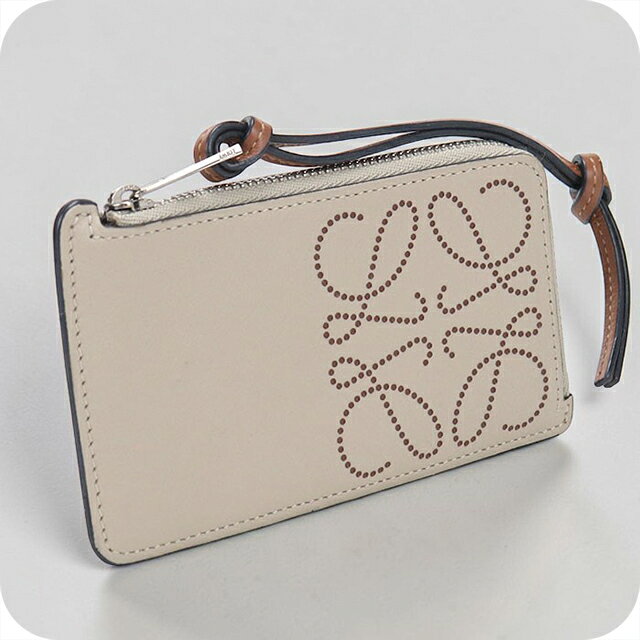 LOEWE - 【中古】 ロエベ 小銭入れ レディース ブランド LOEWE アナグラム コインカードホルダー レザー ベージュ