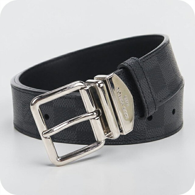 【値下げ中】LOUIS VUITTON ルイヴィトン ベルト サンチュール シアトル リバーシブル ファッションアイテム 小物 アパレル M6906 レザー    ブラック 黒 ダークブラウン シルバー金具 メンズ 限定【中古品】 中古・古着通販】LOUIS VUITTON (ルイ ヴィトン) サンチュール・LV