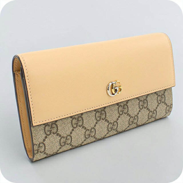 乐天商城 - 【中古】 グッチ 長財布 二つ折り レディース ブランド GUCCI ダブルG レザー 795627 ベージュ ウォレット 高級 おしゃれ プレゼント 実用的