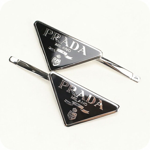 乐天商城 - 【中古】 プラダ ヘアピン レディース ブランド PRADA ヘアピン ブラック ヘアアクセサリー