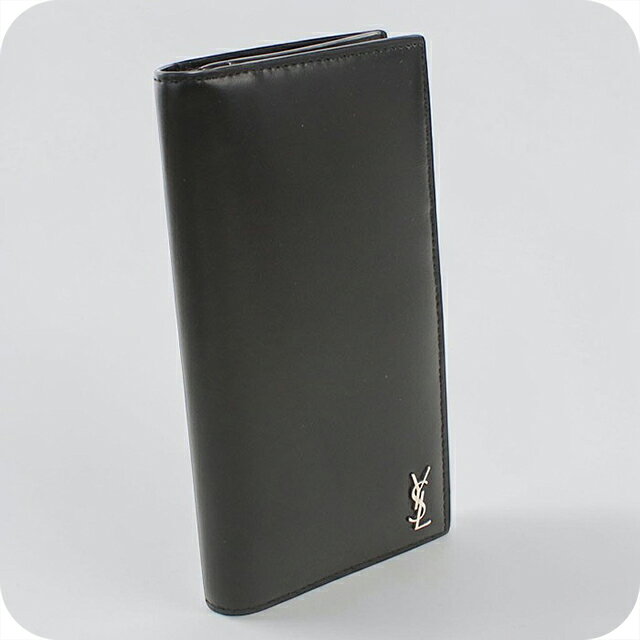 【中古】 サンローラン 長財布二折 メンズ ブランド SAINT LAURENT タイニー カサンドラ コチネンタルウォレット 607746 ブラック